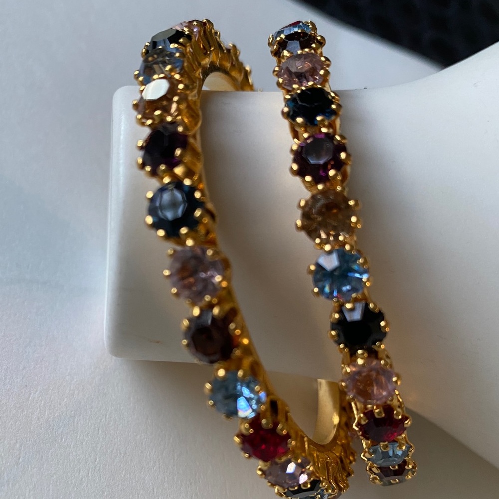 Gorgeous Multicolored Stone Bangles Set - image 7